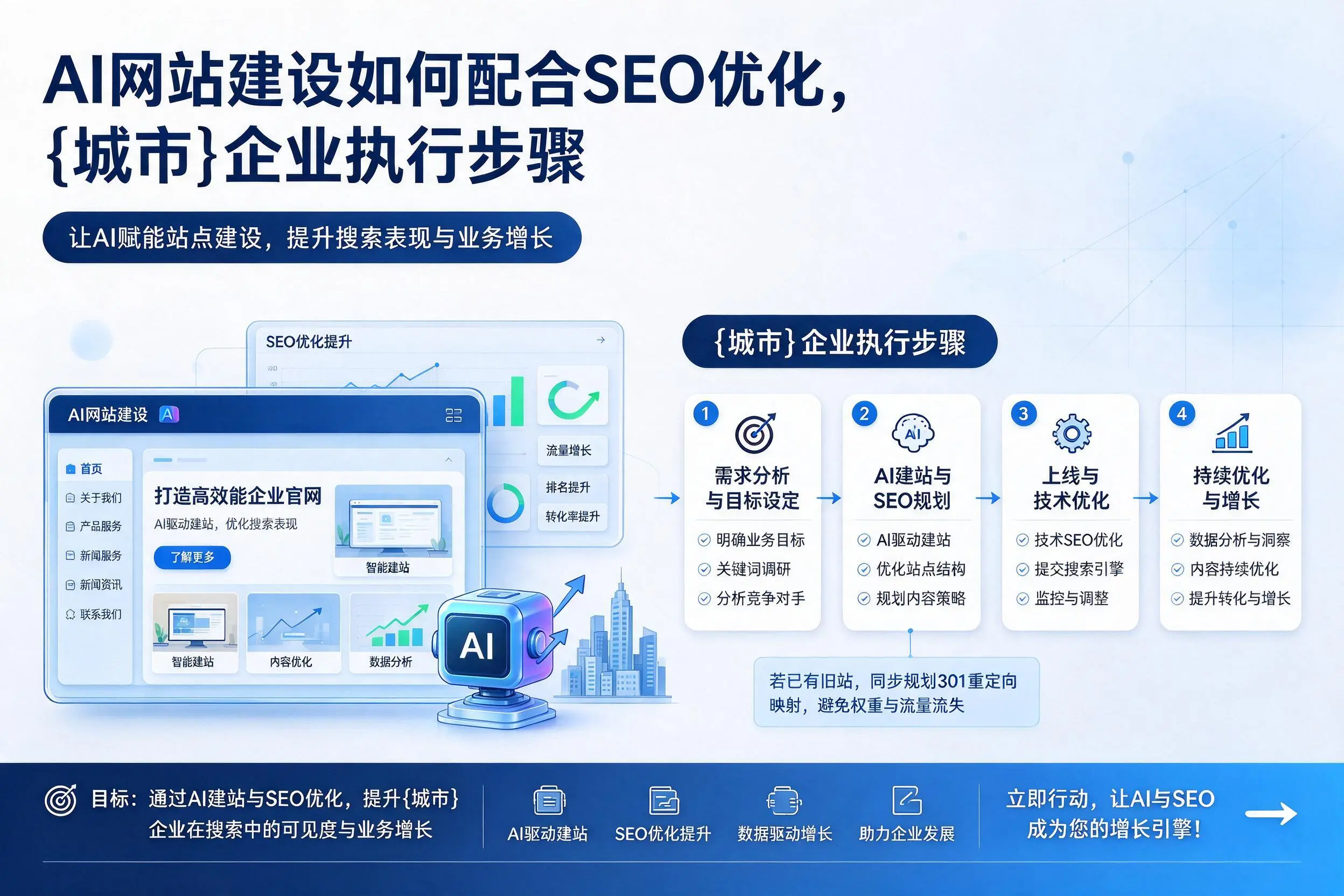 AI网站建设如何配合SEO优化，营口企业执行步骤