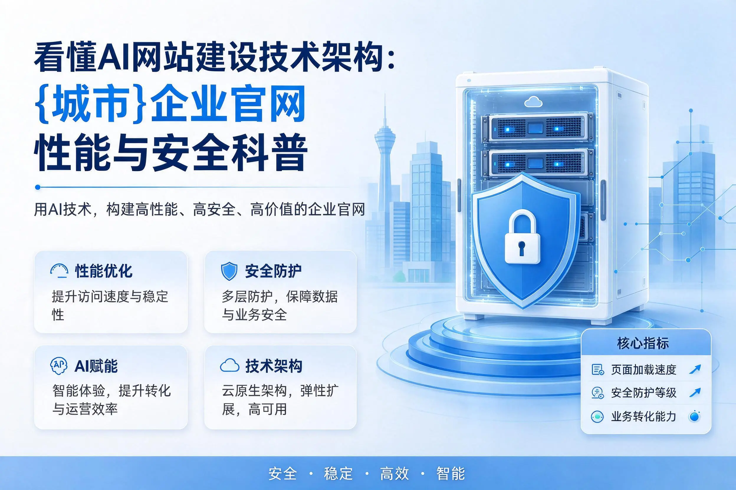 看懂AI网站建设技术架构:营口企业官网性能与安全科普