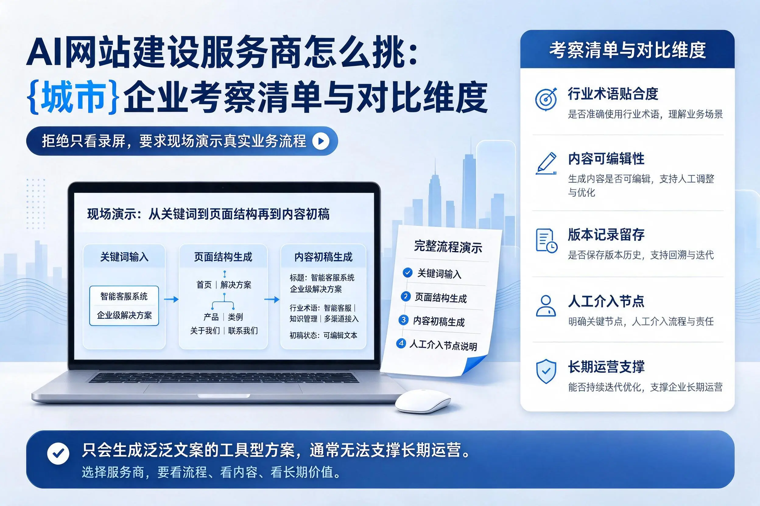 AI网站建设服务商怎么挑:营口企业考察清单与对比维度