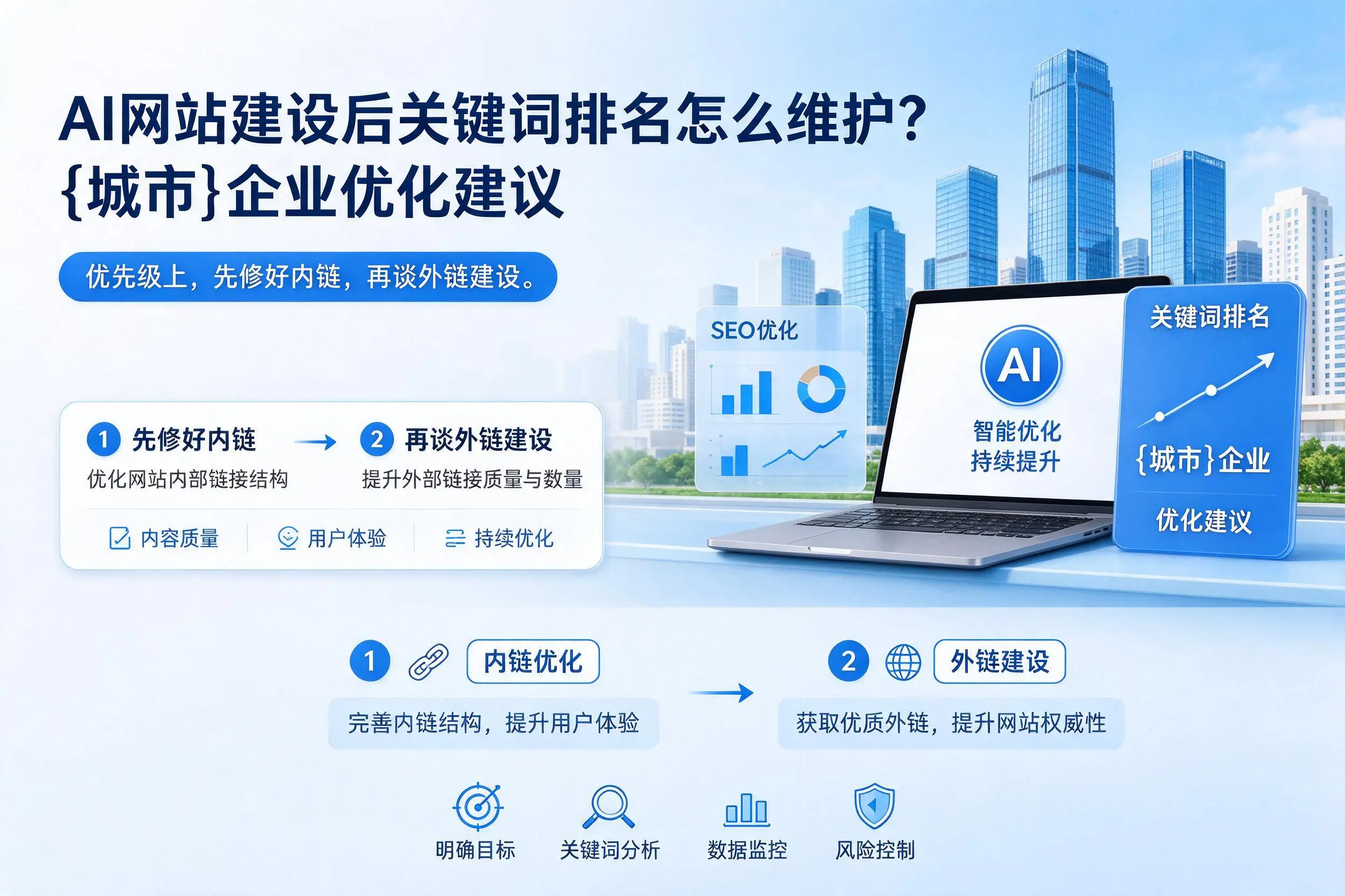 AI网站建设后关键词排名怎么维护?营口企业优化建议