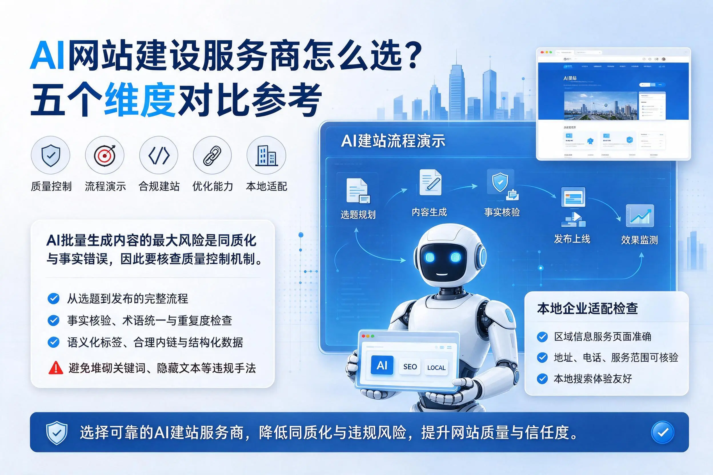 营口AI网站建设服务商怎么选?五个维度对比参考